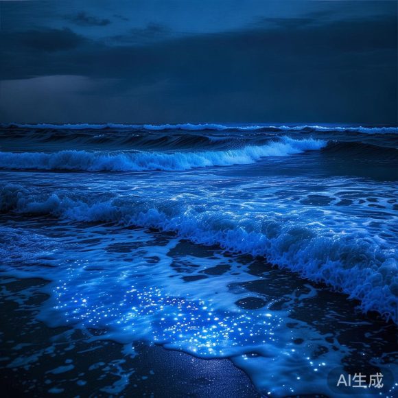 荧光海如梦如幻:邂逅现实中的“蓝色星河”